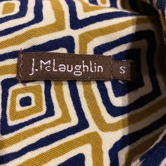 J. McLaughlin Devon Dress Sleeveless Diamond Print Size Small - Picture 3 of 10